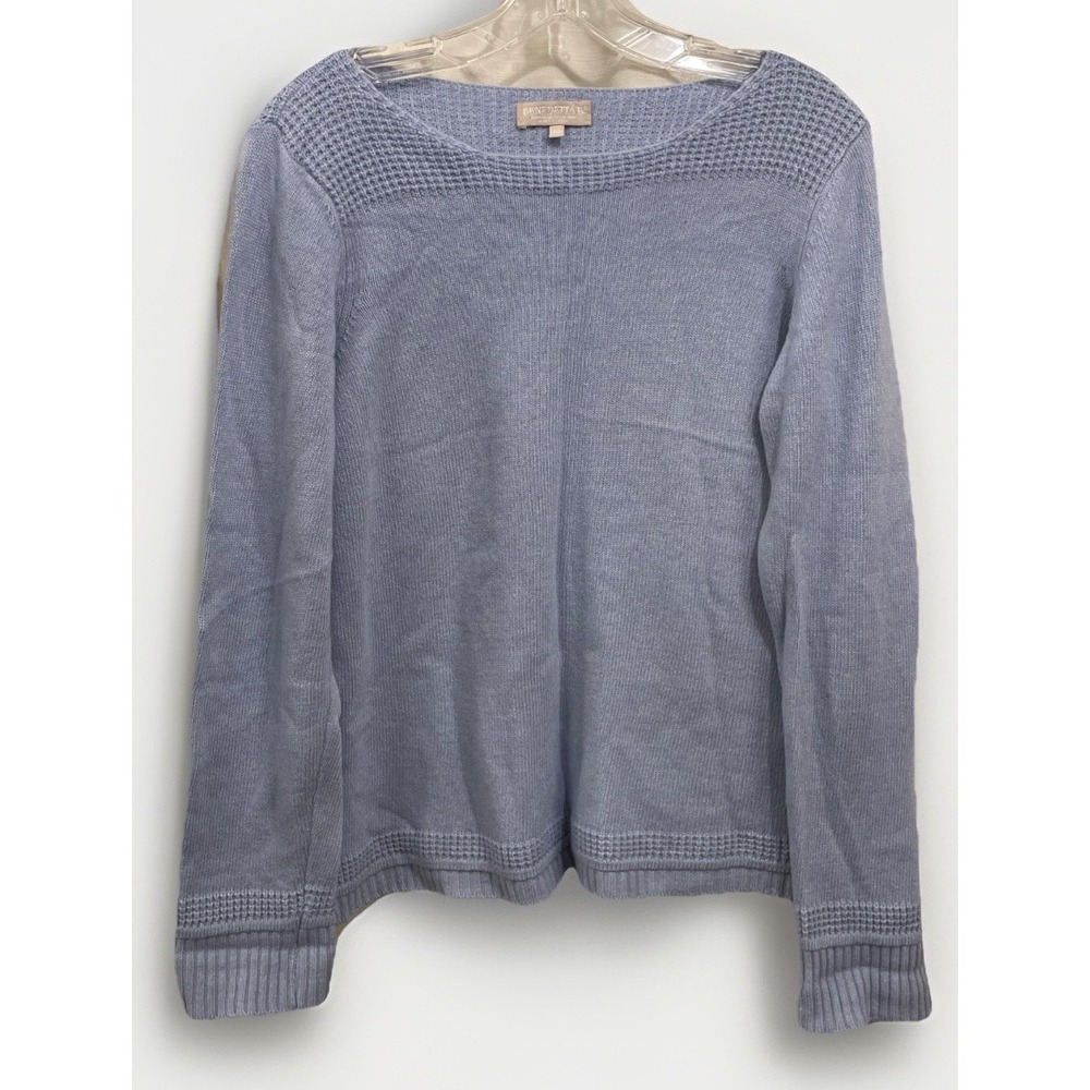 Benedetta B Wool Cashmere Blend Periwinkle Blue Pullover Sweater Women's XL‎
